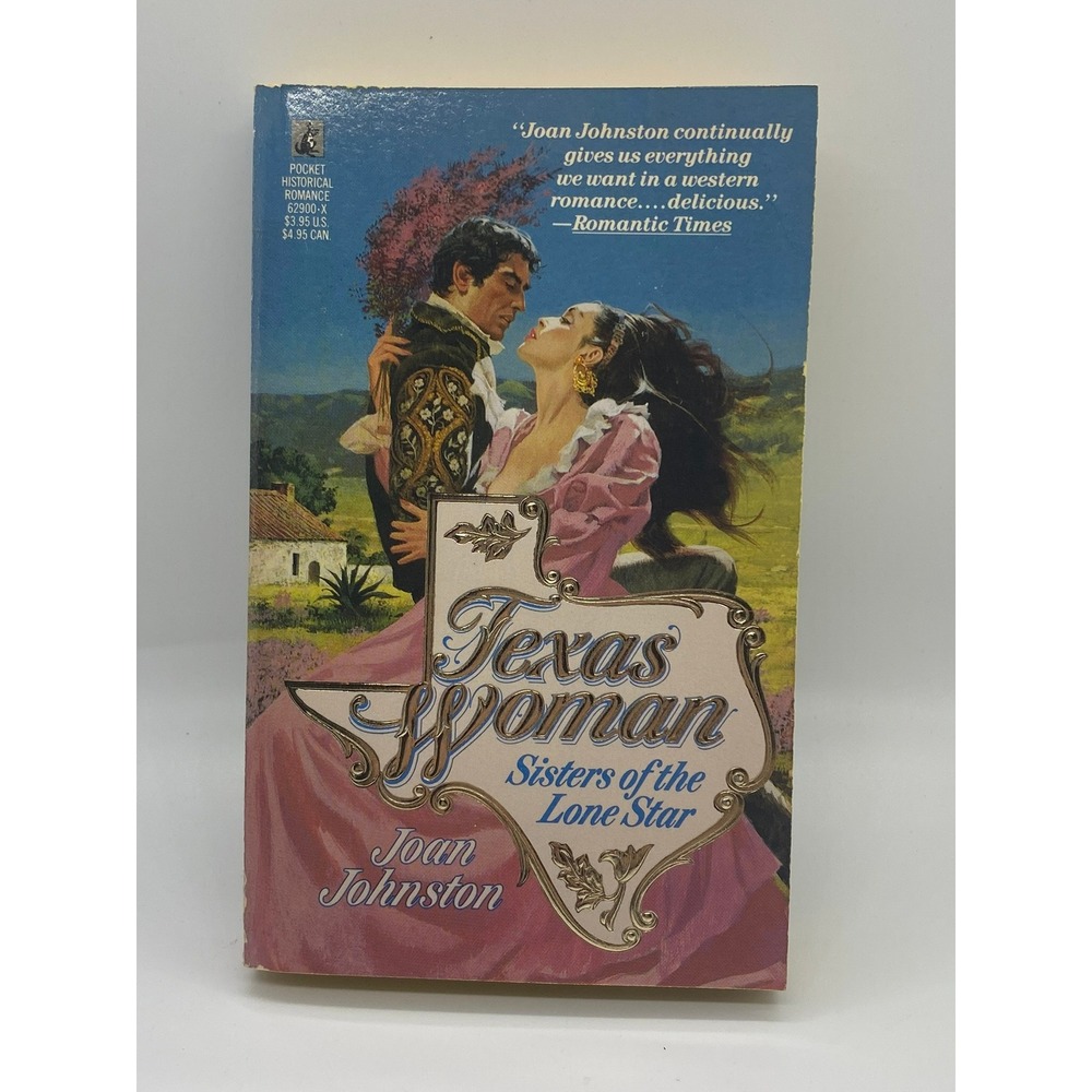 Joan Johnston Texas Woman Book OS Pink Good Historical Romance Paperback 1989